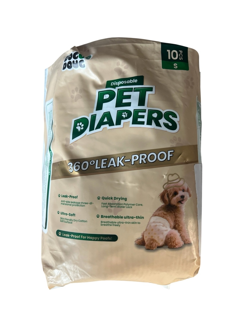 Clean Go Pet Disposable Doggie Diapers – Size S (10 Pack) – New - Picture 2 of 5